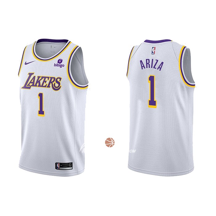 Maglia Los Angeles Lakers Trevor Ariza NO 1 Association 2021-22 Bianco